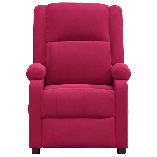 vidaXL Massagesessel Weinrot Samt