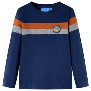 vidaXL Kinder-Langarmshirt Marineblau 104