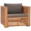 vidaXL 12-tlg. Garten-Lounge-Set mit Kissen Massivholz Teak