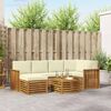 vidaXL Sofagarnituren 7 pcs Natur und Creme Massivholz Akazie