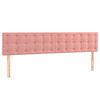 vidaXL Boxspringbett mit Matratze Rosa 200x200 cm Samt