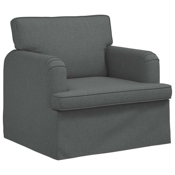 vidaXL Sofa 60cm Dunkelgrau Metall