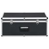 vidaXL Aufbewahrungskoffer 2 Stk. Schwarz Aluminium