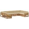 vidaXL Outdoor-Sofagarnitur 9 Stk. Natur und Beige Massivholz Akazie
