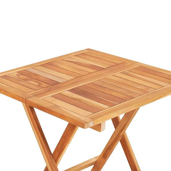 vidaXL 3-tlg. Bistroset mit Beigen Kissen Massivholz Teak