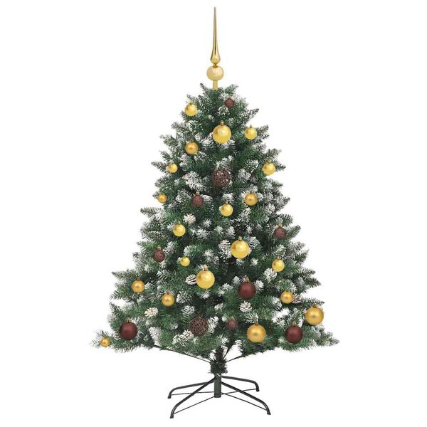 vidaXL K&uuml;nstlicher Weihnachtsbaum mit 150 LEDs mit St&auml;nder Gr&uuml;n 120 cm