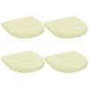 vidaXL 4-teilige Sitzkissen 4 stk. 100 % Polyester Creme