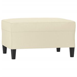 vidaXL Fu&szlig;hocker Creme 70x55x41 cm Kunstleder
