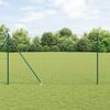 vidaXL Zaun mit Pfosten Gr&uuml;n 1,6 x 10 m Stahl und PVC