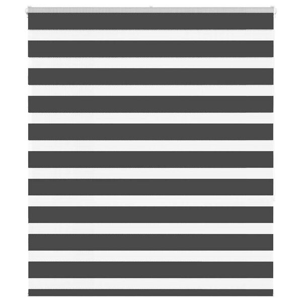 vidaXL Doppelrollo Schwarz 130x150 cm Stoffbreite 125,9 cm Polyester