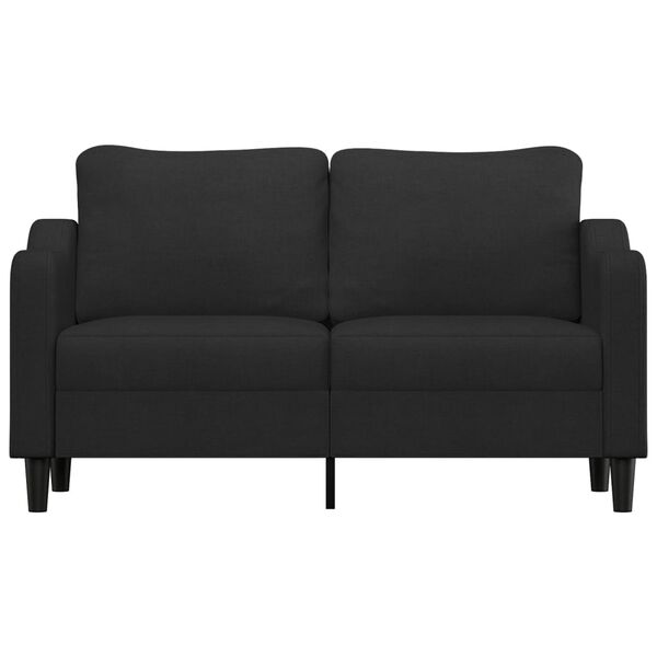 vidaXL 2-Sitzer-Sofa Schwarz 140 cm Stoff