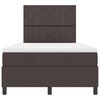 vidaXL Boxspringbett mit Matratze Dunkelbraun 120 x 200 cm Stoff
