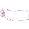 vidaXL Bettrahmen mit Matratze Dunkelblau 120 x 200 cm Stoff