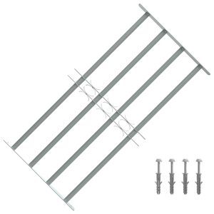 vidaXL Fenstergitter 700-1050 mm Galvanisiertes Stahl Silber