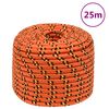 vidaXL Bootsseil Orange 12 mm 25 m Polypropylen