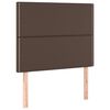 vidaXL LED Kopfteil Braun 80x5x118/128 cm Kunstleder