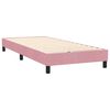 vidaXL Boxspringbett mit Matratze Rosa 90x220 cm Samt