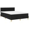 vidaXL Boxspringbett mit Matratze Schwarz 140 x 190 cm Stoff