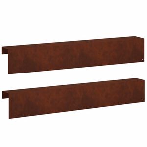 vidaXL Garten-Abdeckprofil 2 stk. 100 x 10 x 15 cm Wetterfeststahl