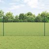 vidaXL Zaun mit Pfosten Gr&uuml;n 1,2 x 50 m Stahl und PVC