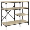 vidaXL Bäckerregal Sonoma-Eiche 90x40x84 cm Holzwerkstoff und Metall