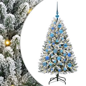 vidaXL K&uuml;nstlicher klappbarer Weihnachtsbaum Gr&uuml;n und Wei&szlig; 120 cm