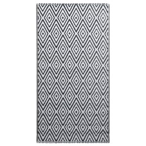 vidaXL Outdoor-Teppich ARAKIL Wei&szlig; und Schwarz 120x180 cm PP
