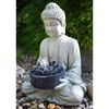 HEISSNER Teichfigur Buddha Grau 37x31x50 cm