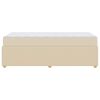 vidaXL Bettrahmen mit Matratze Creme 90 x 200 cm Stoff