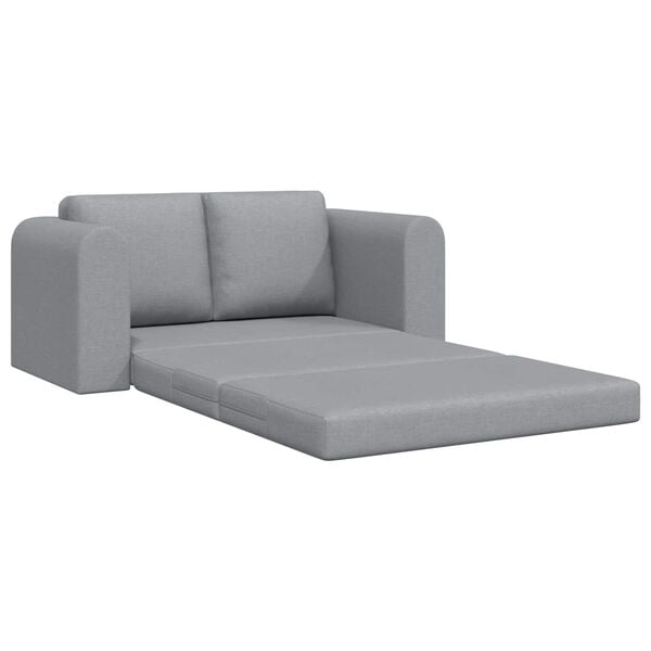 vidaXL Schlafsofa 60cm Hellgrau Stoff