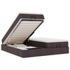 vidaXL Ottoman-Bett mit Matratzen Dunkelbraun 160x200 cm Stoff