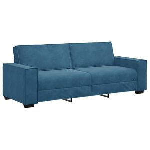 vidaXL 3-Sitzer-Sofa Blau 180 cm Samt
