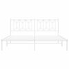 vidaXL Bettgestell mit Kopfteil Metall Weiß 183x213 cm