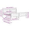 vidaXL Bettrahmen Dunkelgrau 160 x 200 cm Massives Kiefernholz