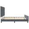vidaXL Boxspringbett mit Kopfteil Dunkelgrau 180 x 200 cm Samt