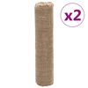 vidaXL Jute-Rollen 2 Stk. 0,5x50 m 100 % Jute 200 g/m&sup2;