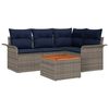 vidaXL Gartensofa-set 5 Stk. 4-Sitzanzahl Grau und Marineblau