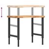 vidaXL Werkbank 80x60x(73-99,5) cm Massivholz Akazie Rechteckig