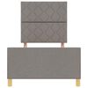 vidaXL Bettgestell mit Kopfteil Taupe 90 x 190 cm Stoff