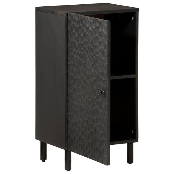 vidaXL Beistellschrank Schwarz 40x33x75 cm Massivholz Mango