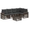vidaXL Gartensofa-set 6 pcs Grau und Dunkelgrau Poly-Rattan