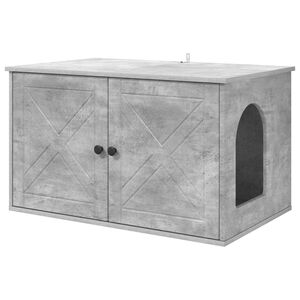 vidaXL Katzenhaus Beton 85 x 55 x 50 cm Holzwerkstoff