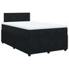 vidaXL Boxspringbett mit Matratze Schwarz 120x190 cm Samt