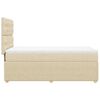 vidaXL Boxspringbett mit Matratze Creme 100x200 cm Stoff