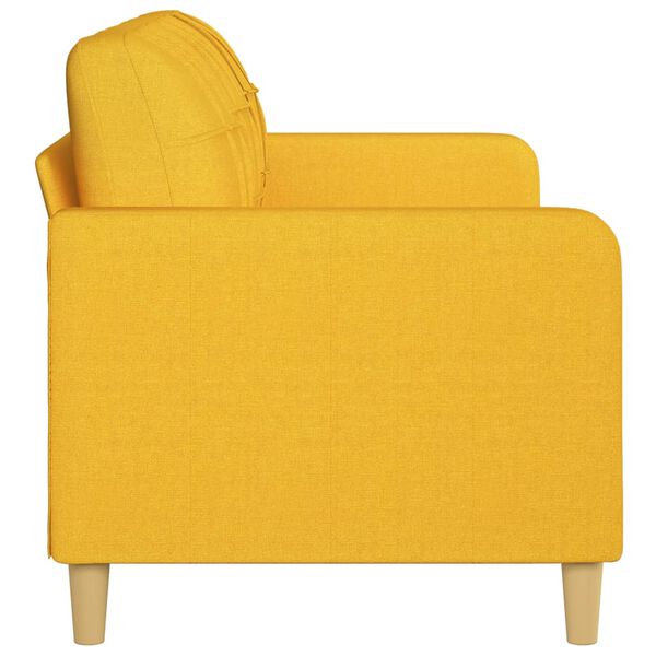 vidaXL 3-Sitzer-Sofa Hellgelb 180 cm Stoff