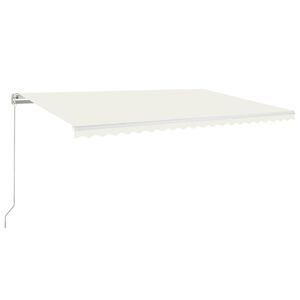 vidaXL Markise Manuell Einziehbar 500x350 cm Creme