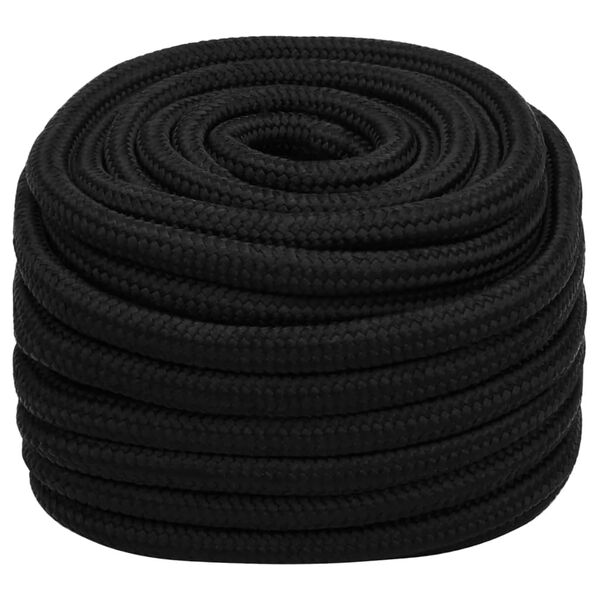 vidaXL Arbeitsseil Schwarz 20 mm 25 m Polyester