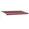 vidaXL Einziehbare Markise Bordeauxrot 400 x 200 cm Stoff