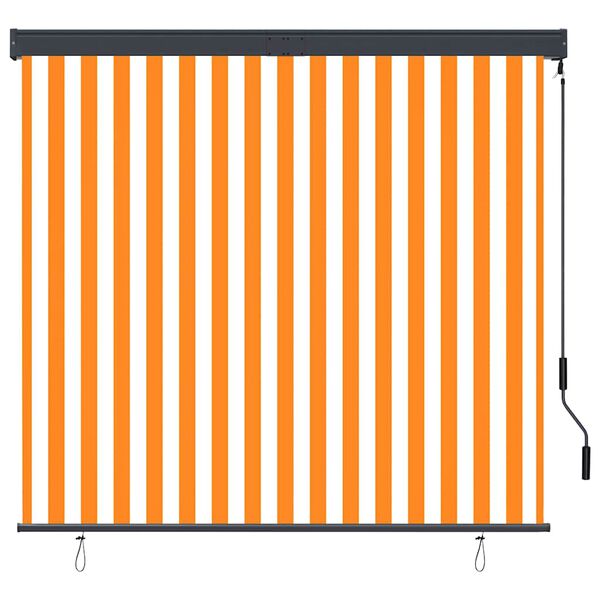 vidaXL Au&szlig;enrollo 160x250 cm Wei&szlig; und Orange