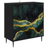 vidaXL Sideboard WIJHE Schwarz Eichen-Optik 69 x 33 x 76 cm